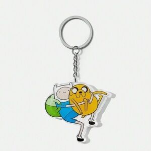 ADVENTURE TIME Cartoon Pattern Acrylic Keychain Bag Pendant NWOT
